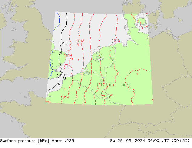 Luchtdruk (Grond) Harm .025 zo 26.05.2024 06 UTC