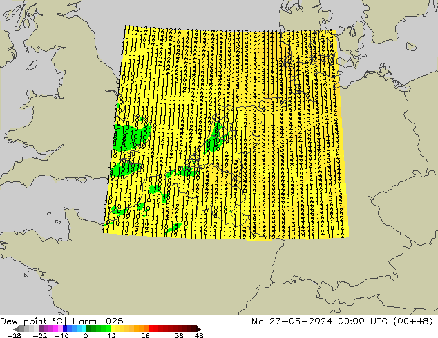 Punto de rocío Harm .025 lun 27.05.2024 00 UTC