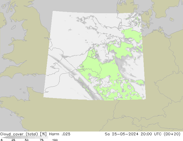 Nubi (totali) Harm .025 sab 25.05.2024 20 UTC