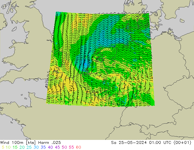 Wind 100m Harm .025 Sa 25.05.2024 01 UTC