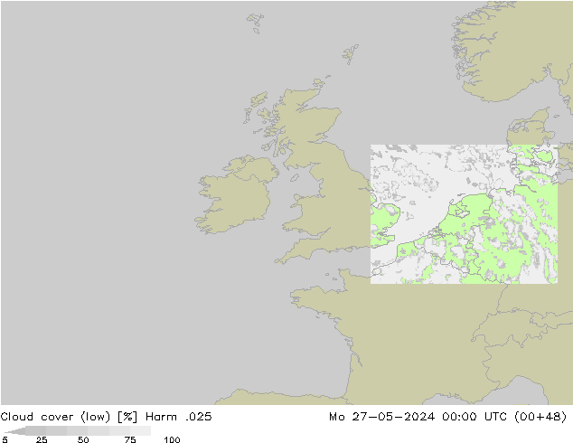 nuvens (baixo) Harm .025 Seg 27.05.2024 00 UTC