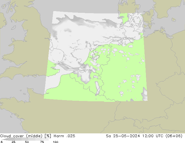 Wolken (mittel) Harm .025 Sa 25.05.2024 12 UTC