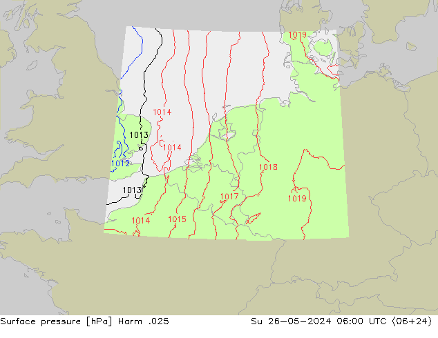 Luchtdruk (Grond) Harm .025 zo 26.05.2024 06 UTC