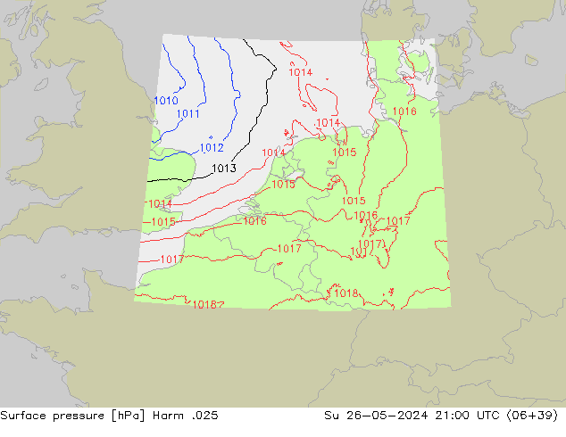 Luchtdruk (Grond) Harm .025 zo 26.05.2024 21 UTC