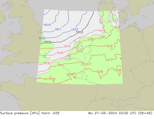 Surface pressure Harm .025 Mo 27.05.2024 03 UTC