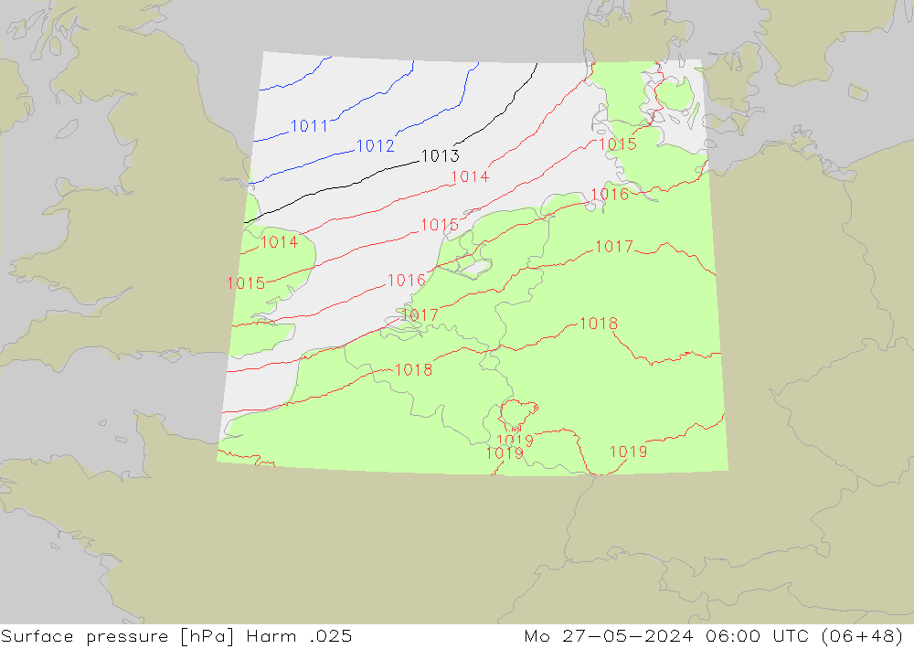 Surface pressure Harm .025 Mo 27.05.2024 06 UTC