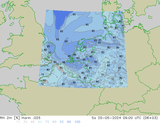 RH 2m Harm .025 Sa 25.05.2024 09 UTC