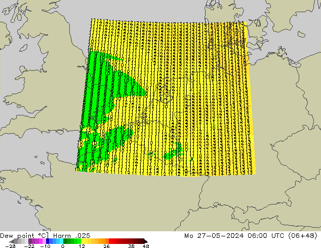 Dew point Harm .025 Mo 27.05.2024 06 UTC