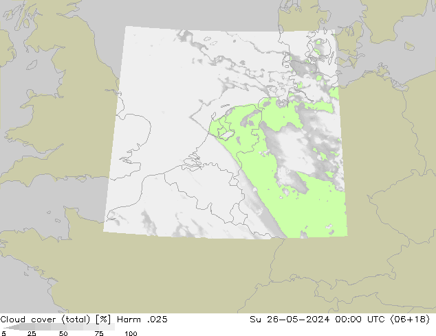 Nuages (total) Harm .025 dim 26.05.2024 00 UTC