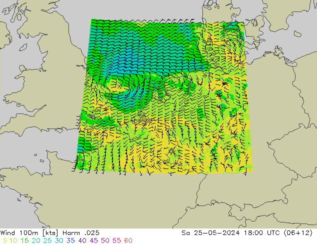 Wind 100m Harm .025 So 25.05.2024 18 UTC