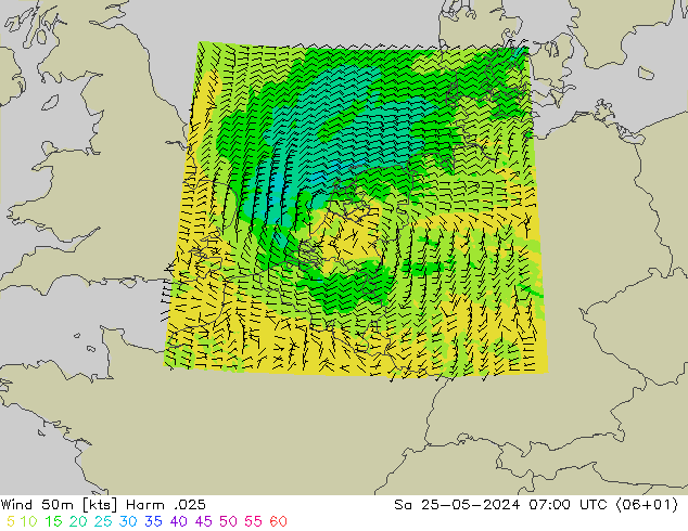 Wind 50m Harm .025 Sa 25.05.2024 07 UTC