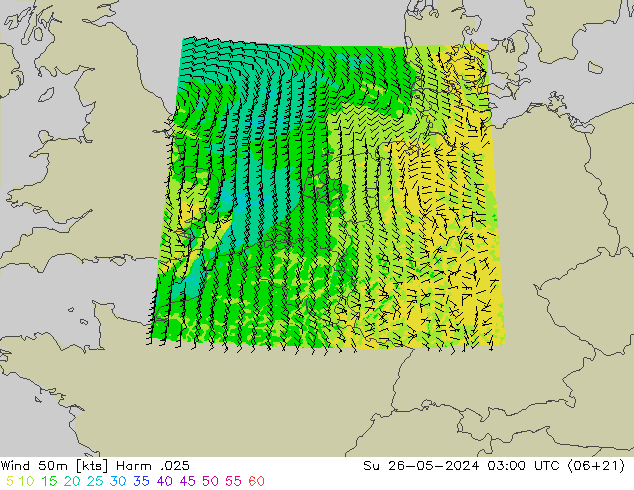 Wind 50m Harm .025 So 26.05.2024 03 UTC