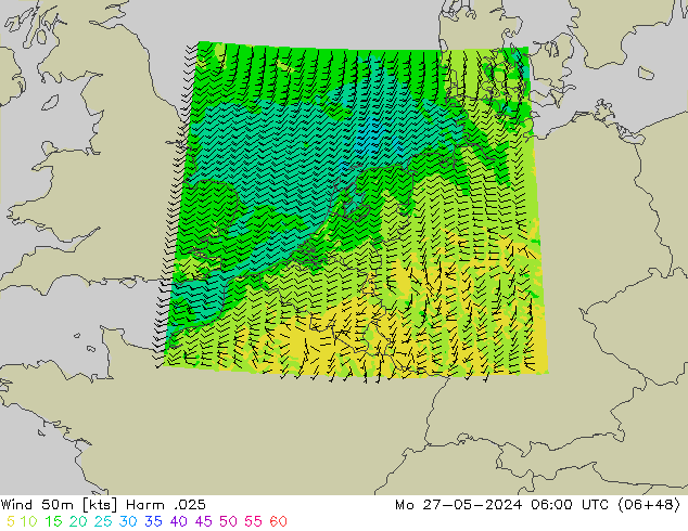 Wind 50m Harm .025 Mo 27.05.2024 06 UTC