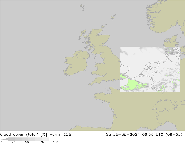 nuvens (total) Harm .025 Sáb 25.05.2024 09 UTC