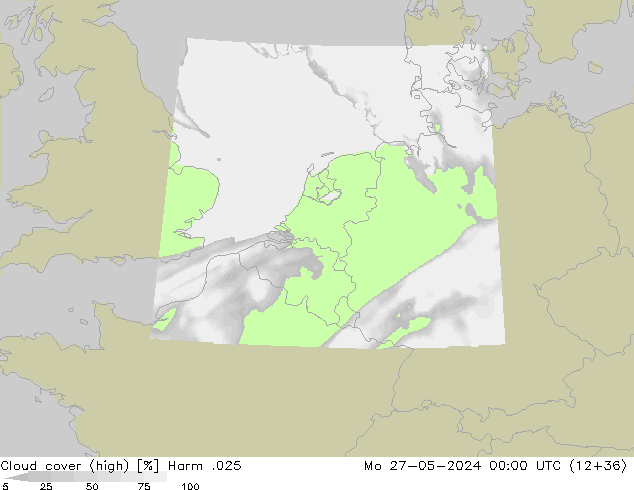 Wolken (hohe) Harm .025 Mo 27.05.2024 00 UTC