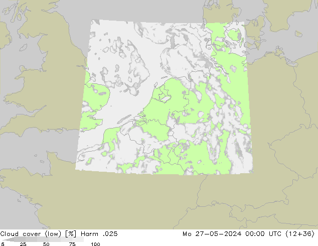 nízká oblaka Harm .025 Po 27.05.2024 00 UTC