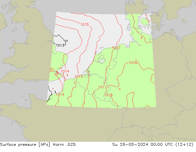 pressão do solo Harm .025 Dom 26.05.2024 00 UTC