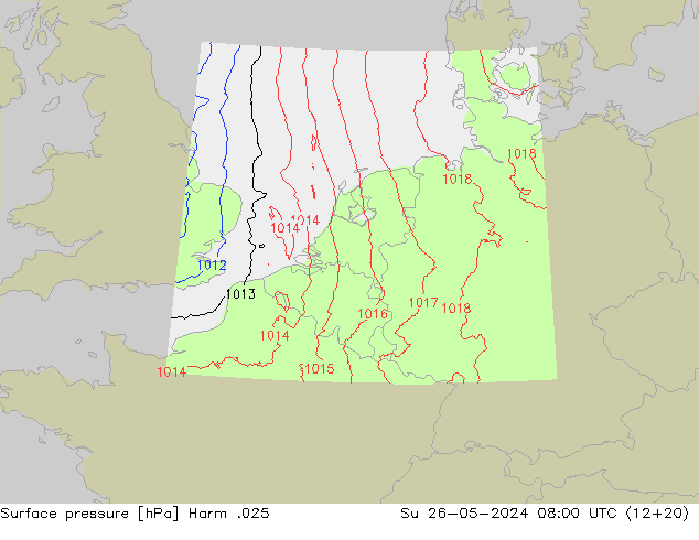 Luchtdruk (Grond) Harm .025 zo 26.05.2024 08 UTC
