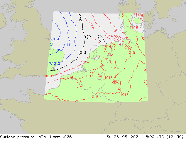 Luchtdruk (Grond) Harm .025 zo 26.05.2024 18 UTC