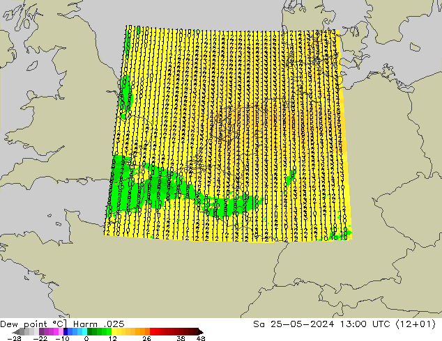 Dew point Harm .025 Sa 25.05.2024 13 UTC