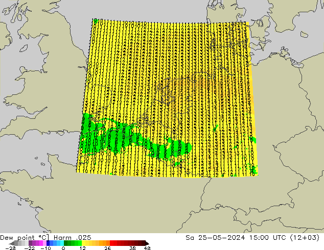 Dew point Harm .025 Sa 25.05.2024 15 UTC