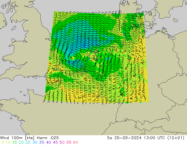 Wind 100m Harm .025 Sa 25.05.2024 13 UTC