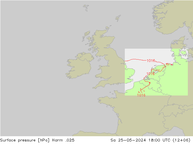 Surface pressure Harm .025 Sa 25.05.2024 18 UTC