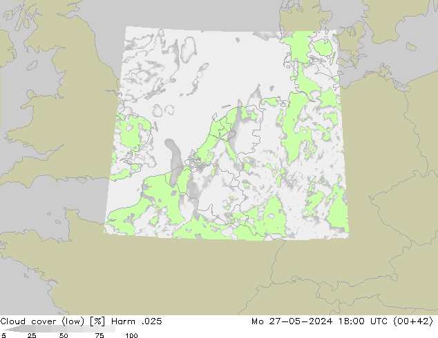 Bewolking (Laag) Harm .025 ma 27.05.2024 18 UTC