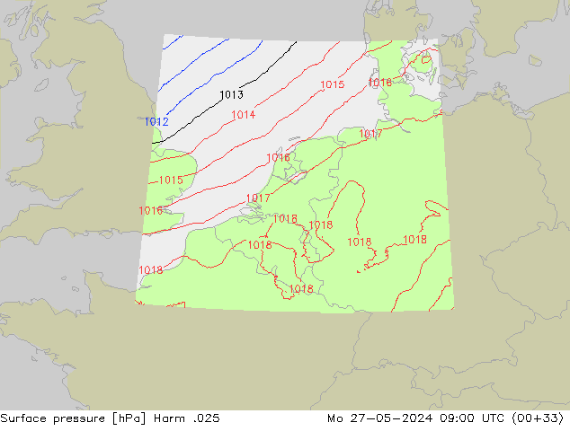 Presión superficial Harm .025 lun 27.05.2024 09 UTC