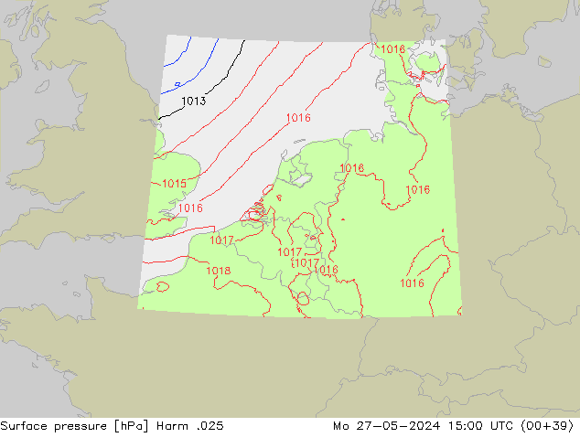 Surface pressure Harm .025 Mo 27.05.2024 15 UTC