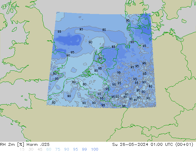RH 2m Harm .025 Su 26.05.2024 01 UTC