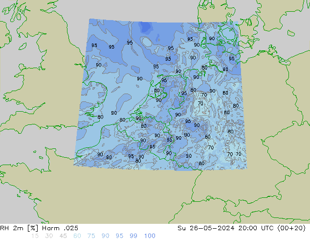 RH 2m Harm .025  26.05.2024 20 UTC