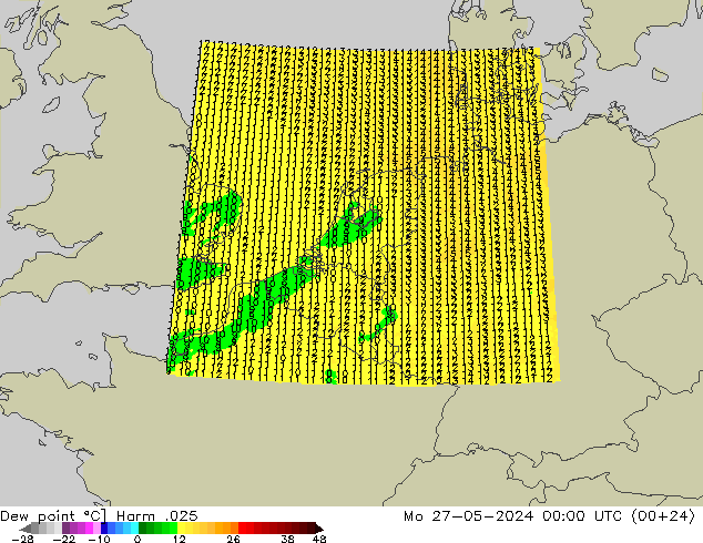 Punto di rugiada Harm .025 lun 27.05.2024 00 UTC