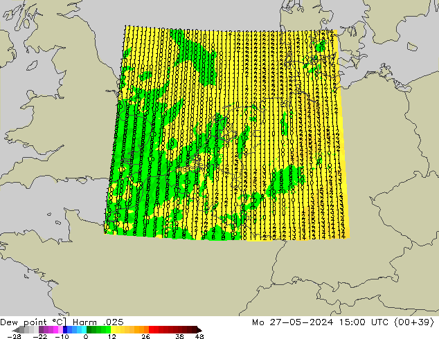 Dew point Harm .025 Mo 27.05.2024 15 UTC