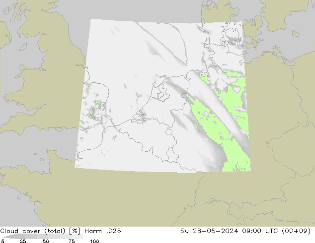 zachmurzenie (suma) Harm .025 nie. 26.05.2024 09 UTC