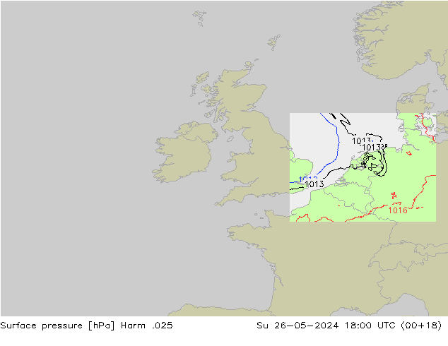 Presión superficial Harm .025 dom 26.05.2024 18 UTC