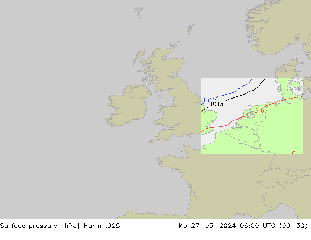 Luchtdruk (Grond) Harm .025 ma 27.05.2024 06 UTC