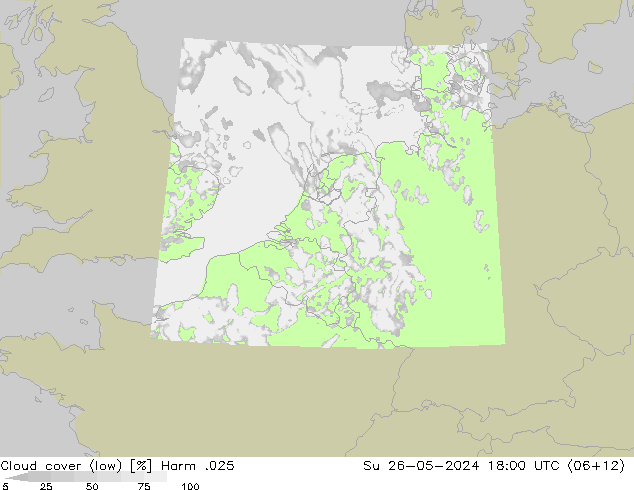 Nubes bajas Harm .025 dom 26.05.2024 18 UTC