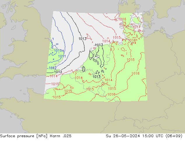 Luchtdruk (Grond) Harm .025 zo 26.05.2024 15 UTC