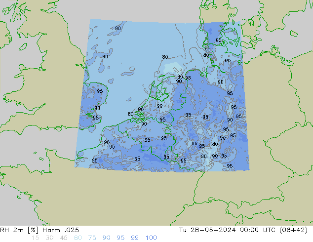 RH 2m Harm .025 Tu 28.05.2024 00 UTC