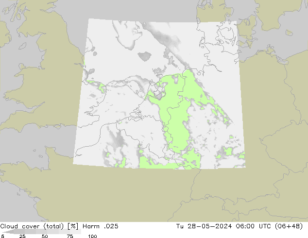 Nubes (total) Harm .025 mar 28.05.2024 06 UTC