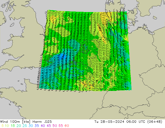 Wind 100m Harm .025 di 28.05.2024 06 UTC