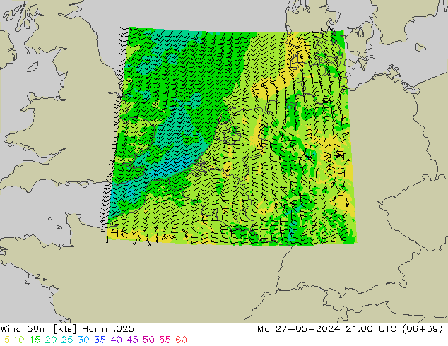 Vento 50 m Harm .025 Seg 27.05.2024 21 UTC