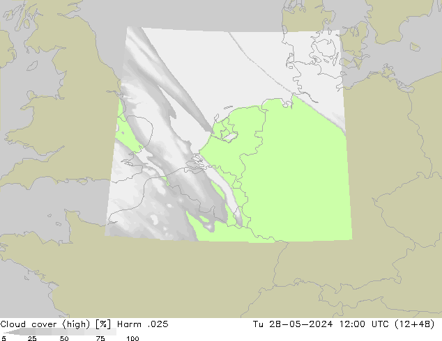 Bewolking (Hoog) Harm .025 di 28.05.2024 12 UTC