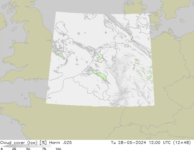 Nubes bajas Harm .025 mar 28.05.2024 12 UTC