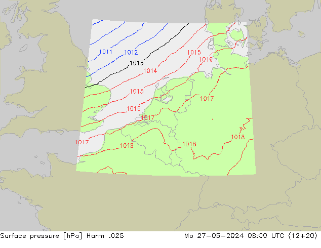 Surface pressure Harm .025 Mo 27.05.2024 08 UTC