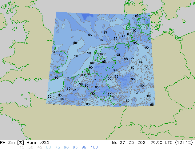 RH 2m Harm .025 Mo 27.05.2024 00 UTC