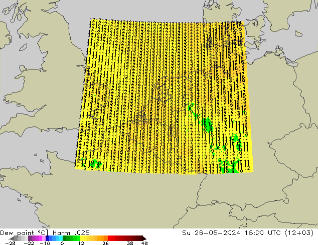 Punto di rugiada Harm .025 dom 26.05.2024 15 UTC