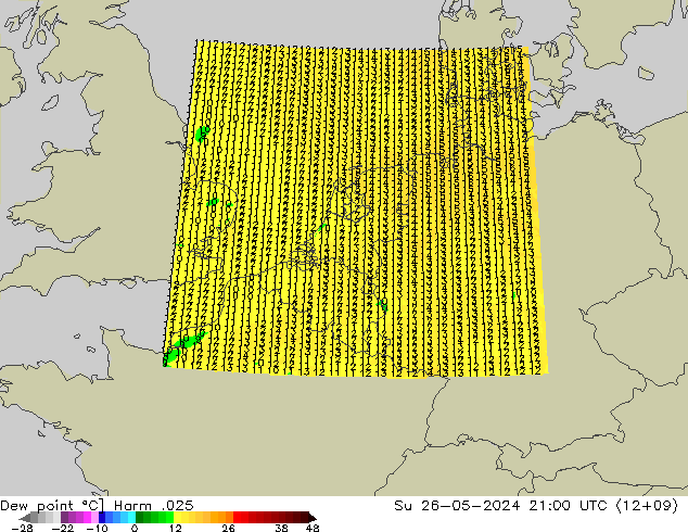 Rosný bod Harm .025 Ne 26.05.2024 21 UTC