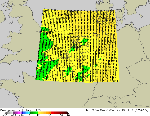 Dew point Harm .025 Mo 27.05.2024 03 UTC